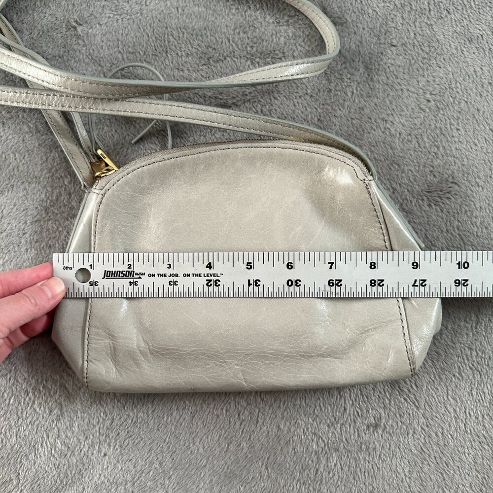 Hobo International Light Gray Nash Crossbody Bag Purse Leather Handbag - Picture 3 of 6